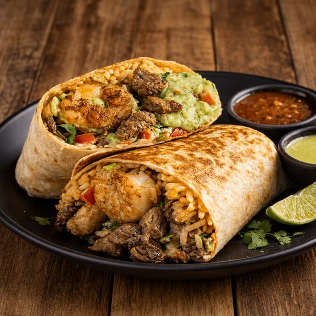 Mar y Tierra Burrito.