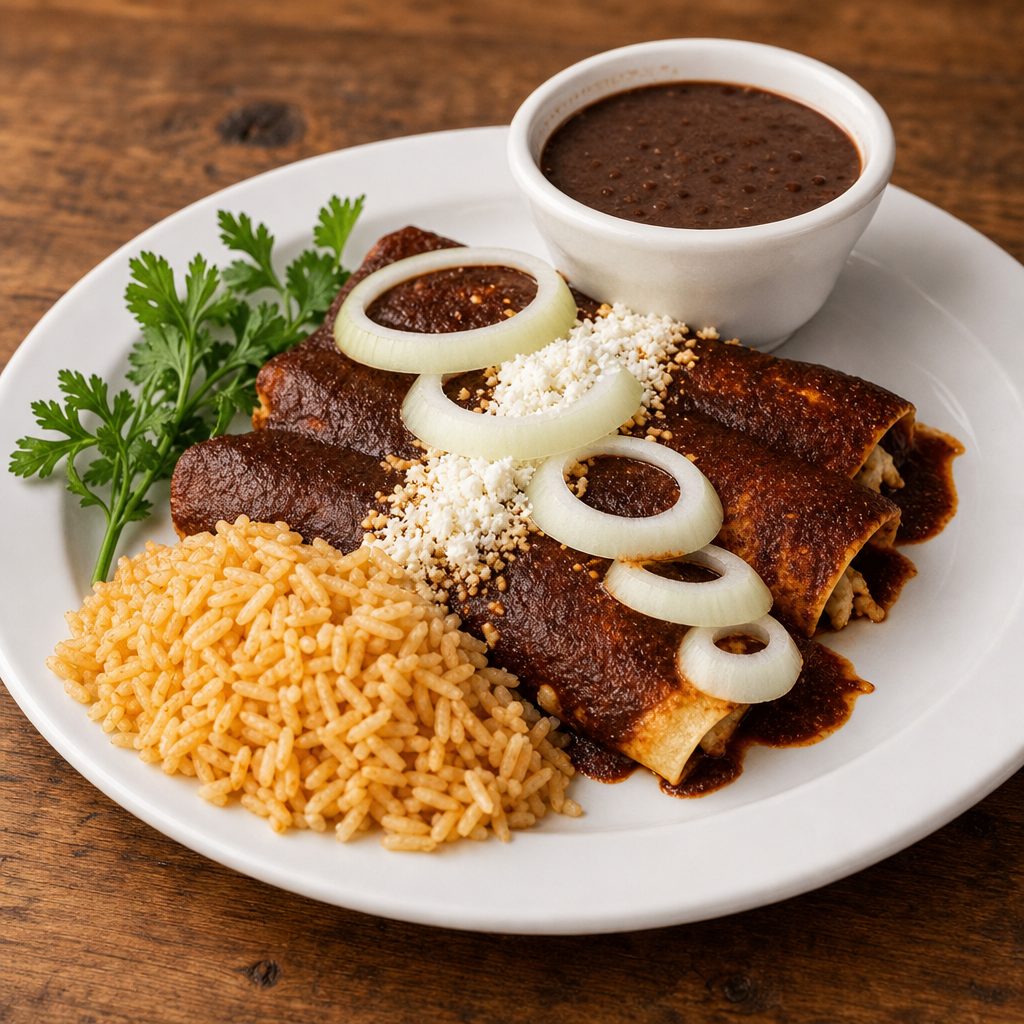 Enchiladas De Mole.