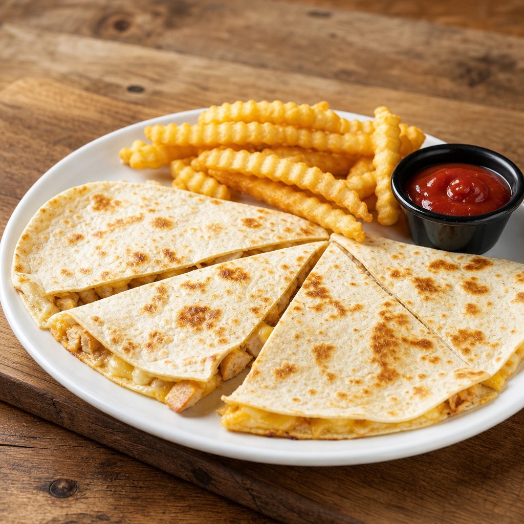 Kids Chicken Quesadilla.