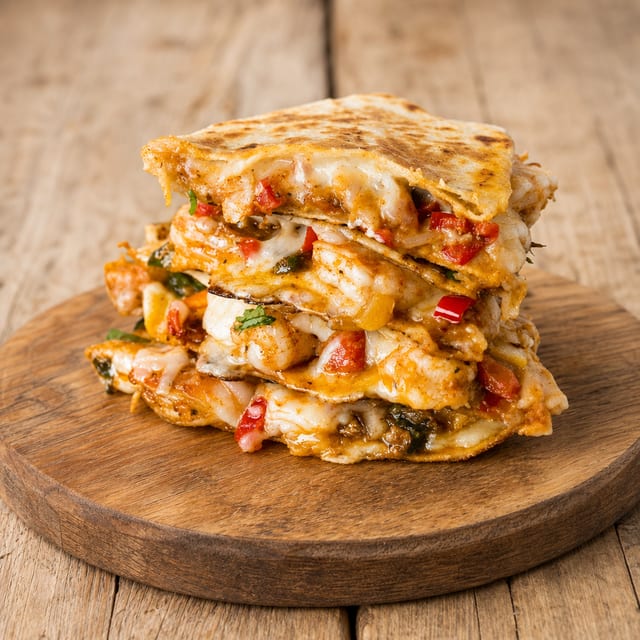 Chicken & Shrimp Quesadilla.