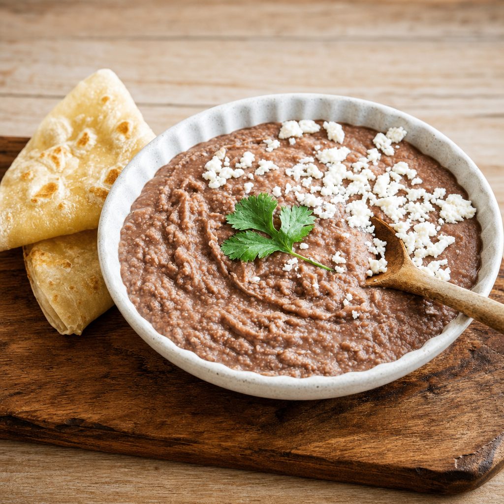 Refried Black Beans.