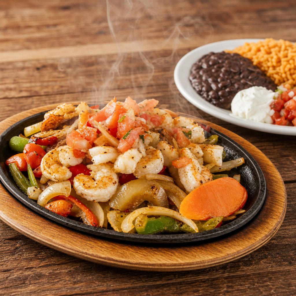 Classic Seafood Fajitas.