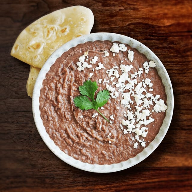 Refried Black Beans.
